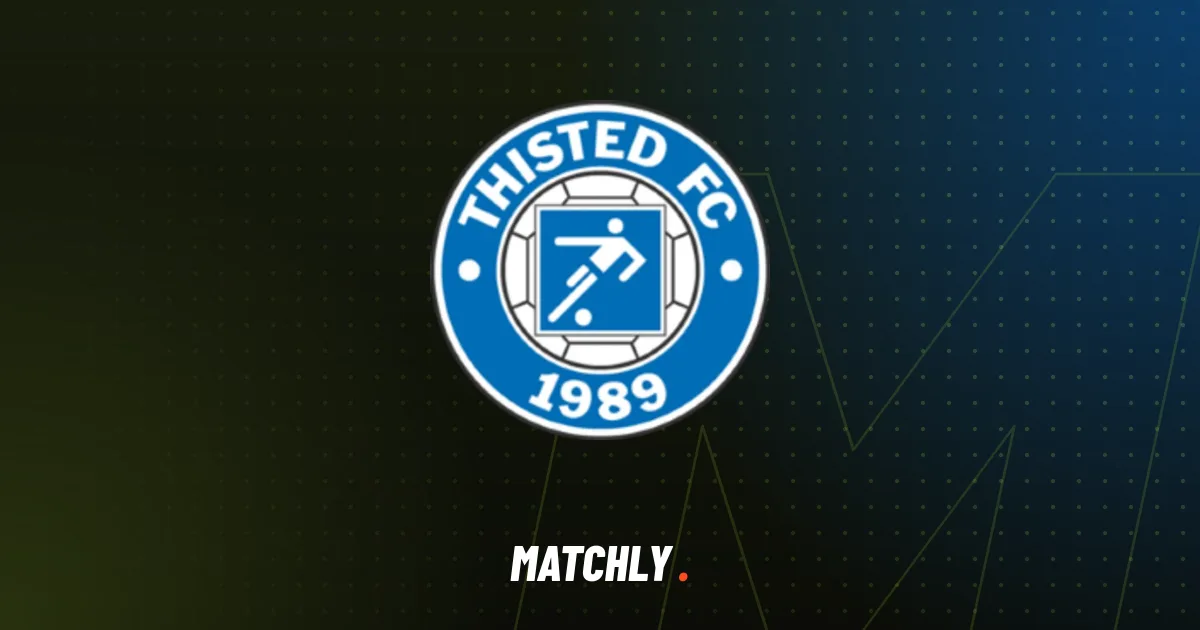 Thisted FC's logo på Matchlys grafik om trænerskiftet