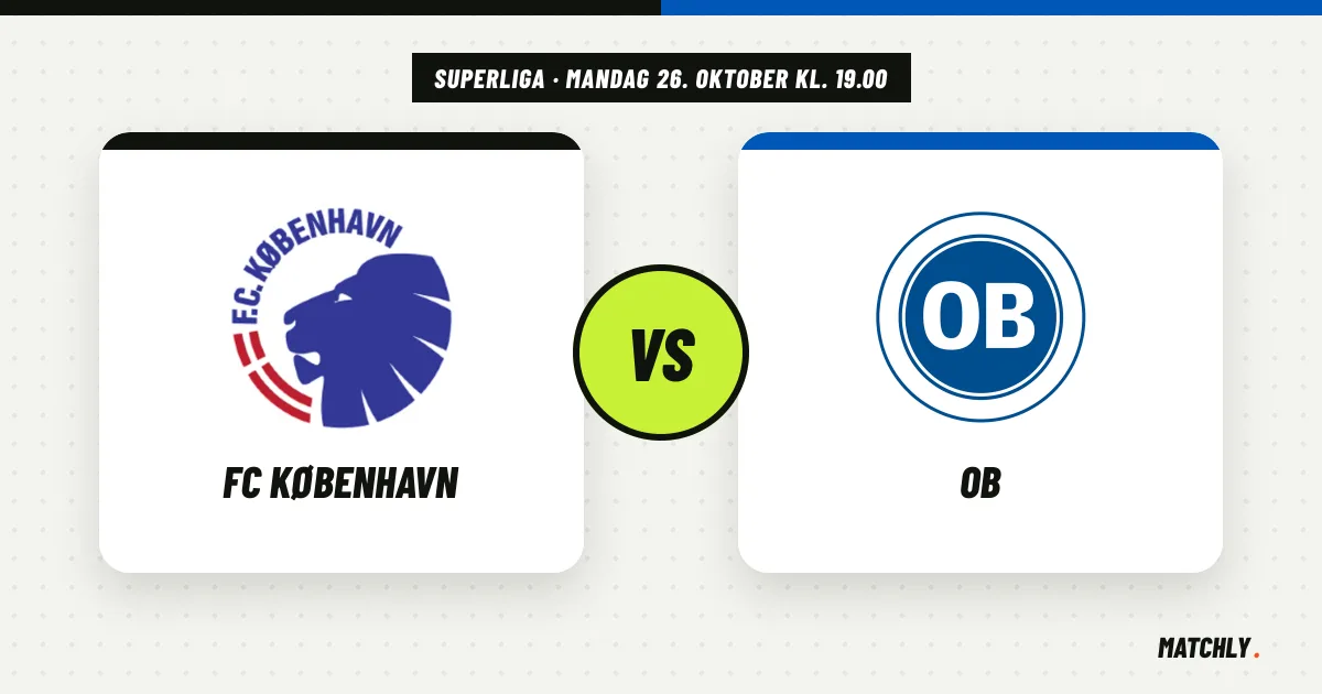 FC København mod OB i Superligaen mandag 26. oktober kl. 19.00