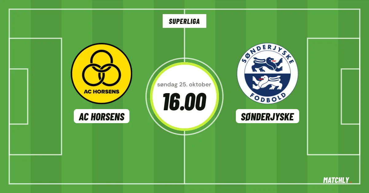 AC Horsens mod SønderjyskE i Superligaen søndag 25. oktober kl. 16.00