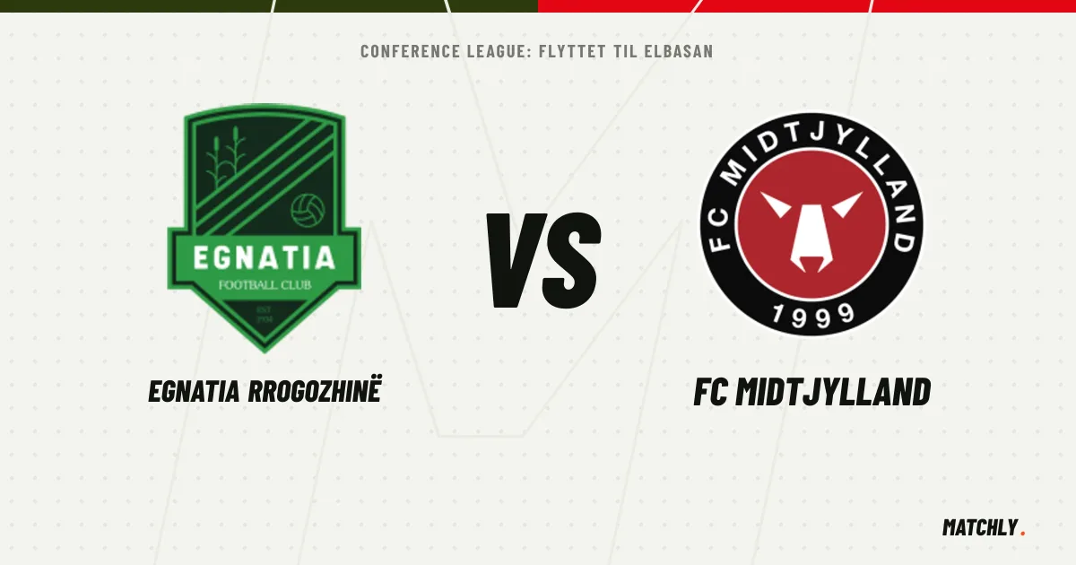 Conference League i aften: Uro i Tirana flyttede FCM's kamp i sidste øjeblik – og tre danske hold mangler endnu